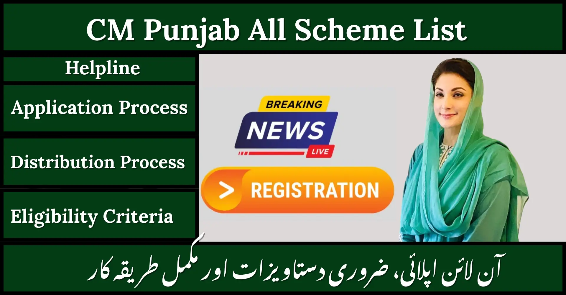 CM Punjab All Scheme List